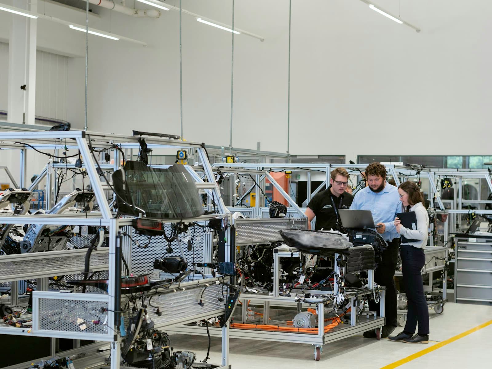 Modern manufacturing production line in an Indian automotive or industrial goods factory — IndiGTM