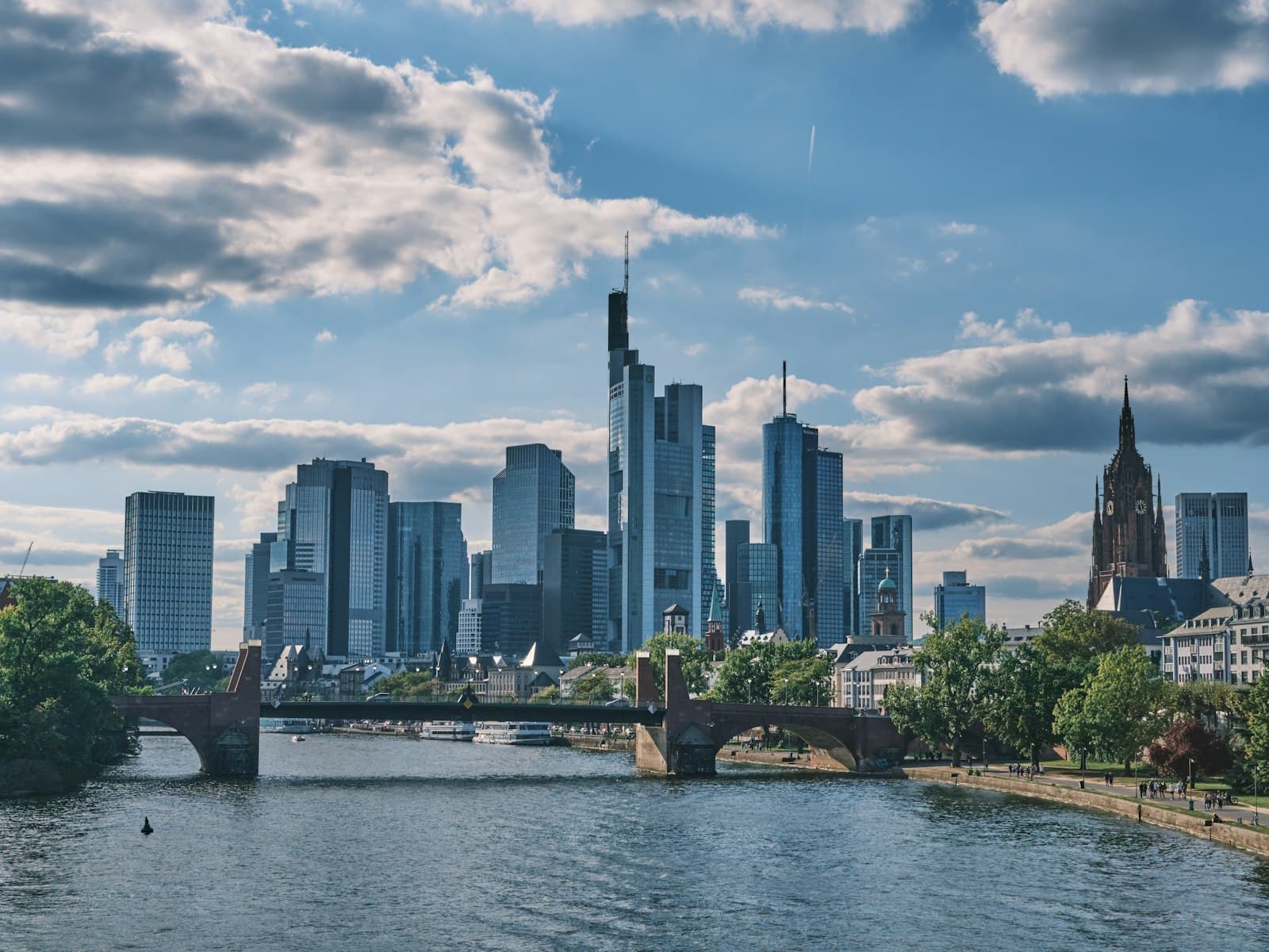 Frankfurt skyline representing Europe's financial and industrial business centers — IndiGTM
